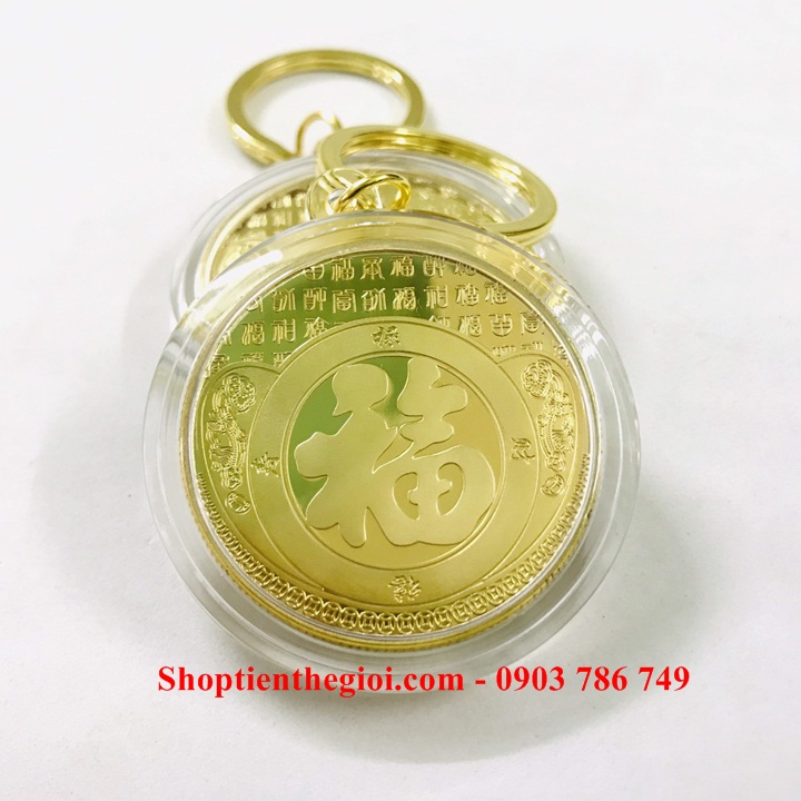 Móc Khóa Xu Thần Tài In Màu - SP005202  